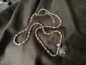 Carolyn Pollack Sterling Silver Southwestern Stamped Bead Necklace 30”+ Pendant - Picture 1 of 12