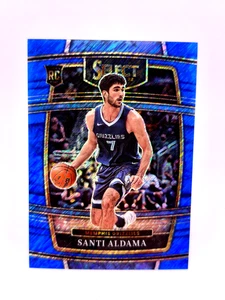 Santi Aldama RC BLUE SHIMMER COLOR MATCH 2021-22 Panini Select NBA Memphis - Picture 1 of 2