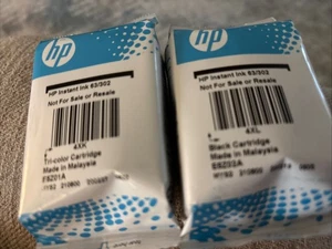 Genuine HP Instant Ink 63/302 Black Cartridge Replacement E5Z02A New Sealed (2) - Picture 1 of 3