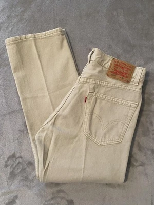 Jeans Levis 505 Para Hombre 32x32 Caqui Beige Calce Regular Pierna Recta Hipster Preppy Foto 1 de 4