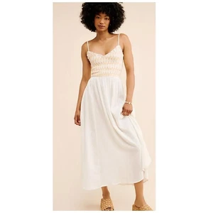 Free People Sweet Nothings Midi-Sommerkleid Baumwolle Gaze Größe Small - Bild 1 von 12