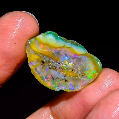 Natural Ethiopian Opal Rough Specimen Opal Multi Fire Opal Crystal Approx 10 Ct. - Image 1 of 4