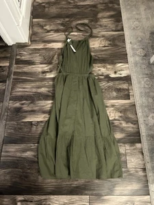 NWT $70 Gap Dress Womens Khaki Green Size Medium 558 - Picture 1 of 5