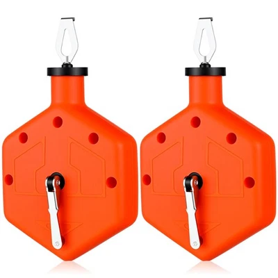 AmazingSpark 2 Pcs Chalk Line Tool 100 ft Portable Chalk Line Reel Box with P...