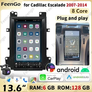 13.6" 128GB-ROM Android Car Radio Stereo Apple Carplay GPS For Cadillac Escalade - Picture 1 of 23