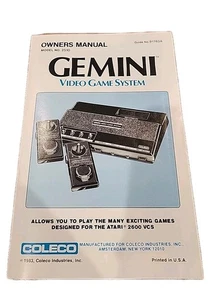 Sistema Videojuego Coleco Gemini Manual Modelo Nº 2510 Colores Nípidos - Imagen 1 de 3