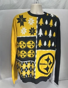 Pittsburgh Steelers NFL Apparel Ugly Christmas Holiday Sweater Size Medium - Picture 1 of 6