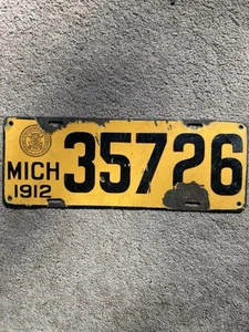 Targa porcellana Michigan 1912 - 35726 - Bella vecchia! - Foto 1 di 2
