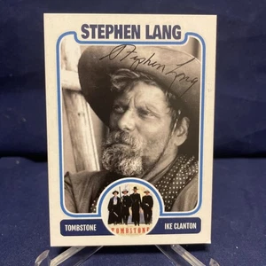 Stephen Lang -Ike Clanton- signierte Grabsteinkarte - Bild 1 von 2