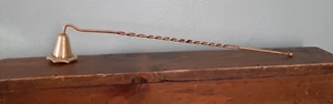 Vtg Brass Candle Snuffer Long Twisted Candle Tool Witchy Boho Farmhouse Retro - Picture 1 of 7