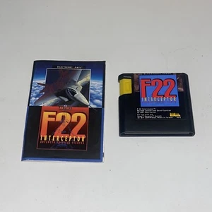 F22 Interceptor (Sega Genesis, 1991) Near Mint & Tested Cartridge With Manual - Picture 1 of 7