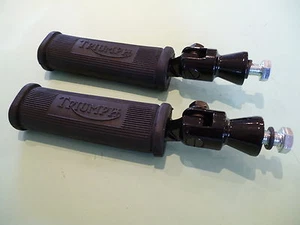 TRIUMPH 3TA 5TA T100 T120 CONJUNTO REPOSAPIÉS F2268 82-2268 PAR HECHO EN REINO UNIDO - Imagen 1 de 4