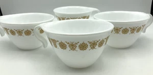 4 Vintage Corelle Livingware by Corning Butterfly Gold Onion Hook Cups - Picture 1 of 6