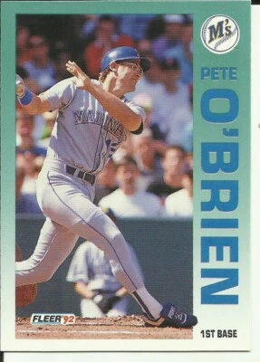 1992 Fleer Baseball Card #289 Pete O'Brien MARINERS - Image 1 of 2