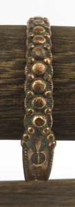 De colección. Brazalete de cobre macizo flecha suroeste estampado joyería vintage - Imagen 1 de 22