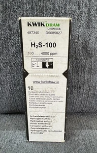 KWIK DRAW H2S-100 100-4000PPM GAS DETECTION TUBE 487340 - Picture 1 of 2