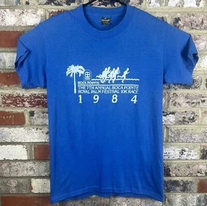 Camisa de Correr Vintage Años 80 1984 Boca Pointe 10K Carrera Florida Grande Azul EE. UU. - Imagen 1 de 6