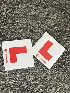 Learner L Plates for Motorcycle / Scooter ONE Rigid & ONE Self Sticky - Hendler - Picture 1 of 3