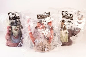 Set Of 3 Vintage Star Wars Episode 1 1999 Cup Toppers Taco Bell KFC Pizza Hut - Picture 1 of 4