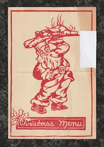 Menu USS Wolverine Natale 1945 Portatore WW2 Robert R DeWolfe Capitano 9x6 - Foto 1 di 6