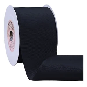 Black Grosgrain Ribbon 3" x 10 Yards DIY Bows Hair Accessories Crafts - Picture 1 of 4