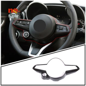 ABS Carbon Steering Wheel Frame Cover Trim For Alfa Romeo Giulia/Stelvio 2020-22 - Picture 1 of 8