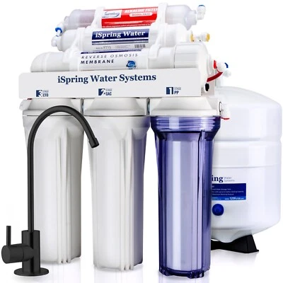 iSpring RCC7AK-BLK NSF Certified Alkaline 6-Stage Reverse Osmosis System - Image 1 of 4
