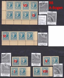 (sbz098) SBZ- MiNr.098 AX w Plf.I, III bis VIII komplett in Bogenteilen ** - Bild 1 von 1