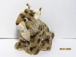 Wild Republic Lynx Cat Plush Brown Tan 10" Tall Stuffed Animal Toy Spots Bobcat - Picture 1 of 5