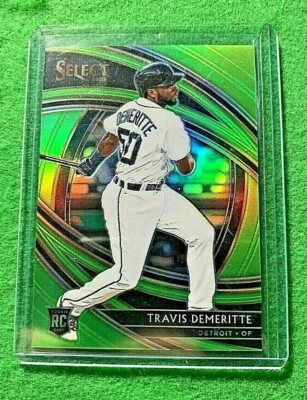 TRAVIS DEMERITTE PRIZM GREEN ROOKIE CARD SP#/99 TIGERS 2020 SELECT BASEBALL RC  - Image 1 of 4