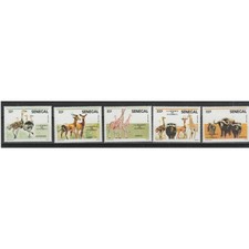 SENEGAL 1986 FAUNA PROTETTA 5 VALORI MNH MF57370