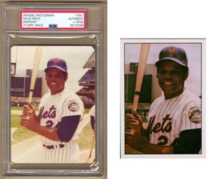 Willie Mays 1975 SSPC #NNO Baseball Card Image Original TYPE 1 Photo PSA/DNA - Picture 1 of 4