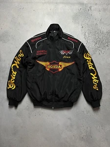 Racing Jacke Honda Gold Wing Vintage schwarz Moto Bomber y2k 90er L Hype selten F1 - Bild 1 von 17