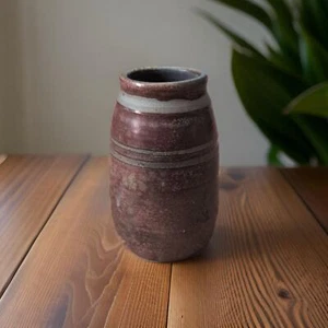 Vase Carolina Redware Stil signiert Kunstkeramik - Bild 1 von 5