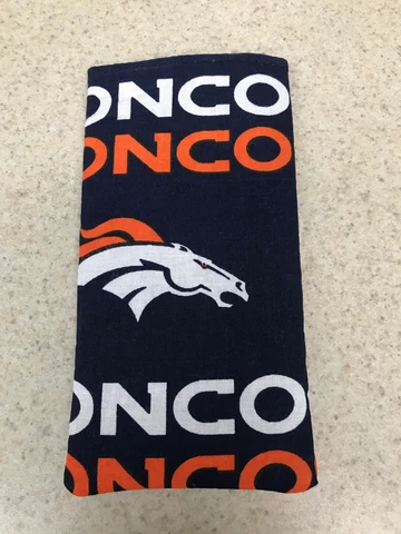 Eyeglass / Sunglass Soft Fabric Case -Denver Broncos on Navy Blue - NFL - NEW! Cover