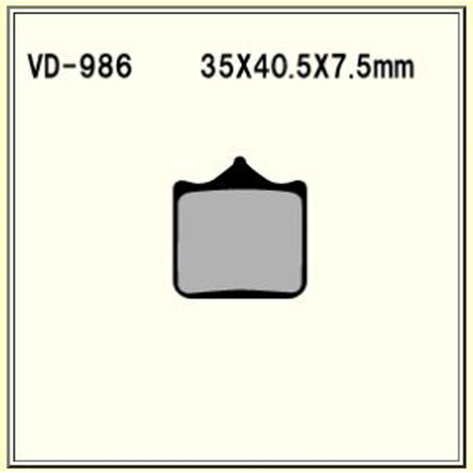 VESRAH VD-986 SEMI-METALLIC BRAKE PADS - Imagem 1 de 1