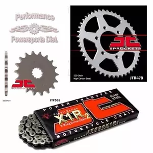 KAWASAKI EX650 NINJA JT SPROCKETS & JT 520X1R3 X-RING CHAIN SET/KIT 15/43 06-16 - Picture 1 of 3