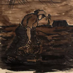 Gerhard Schulte-Dahling campesina en la cosecha firmada tinta fechada transparentes - Imagen 1 de 6
