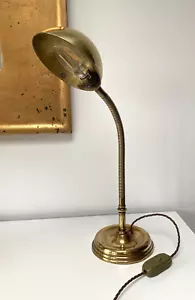 Vintage Flexible Brass Desk Lamp circa 1930s Rewired - Picture 1 of 9
