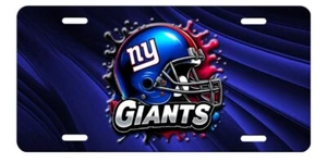 New York GIANTS Inspired Art on an Aluminum License Plate Tag New - Bild 1 von 4
