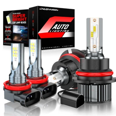 For Chevy Cobalt 2005 2006-2010 LED Headlight High + Low Beam + Fog Light Bulbs Foto 1 de 4