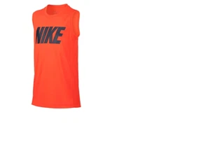 New Nike Big Boys Dri-Fit Tank Top, Orange/Gray, LARGE Free Shipping MSRP: $25 - Picture 1 of 6