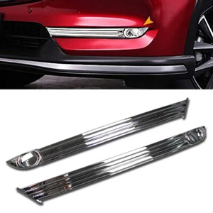 Chrome Front Fog Light Cover Trim Fit for Mazda CX-5 2017-2021 without fog light - Picture 1 of 8