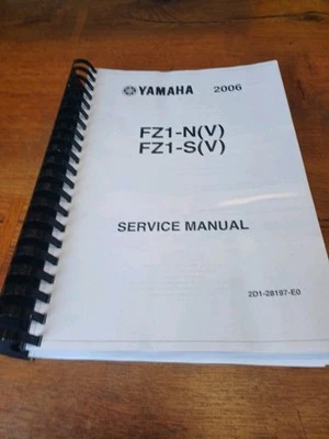 YAMAHA FZ1-N(V) WORKSHOP SERVICE MANUAL FZ1-S(V) 450pages very detailed 2D128197 - Image 1 of 4
