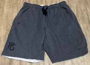 PG Perfect Game Nike Dri-Fit Shorts Mens Large Baseball Fleece Pockets 9" Gray - Picture 1 of 14