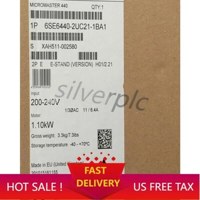 New Siemens 6SE6440-2UC21-1BA1 MICROMASTER440 without filter 6SE6 440-2UC21-1BA1 - Image 1 of 2