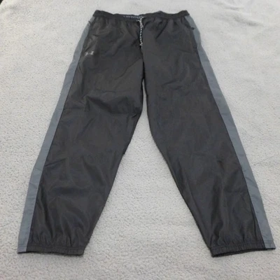 Under Armour Pants Mens XL Windbreaker Track Black Storm Running Drawstring - Image 1 of 4