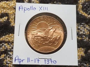 Apollo XIII - 11.-17.04.1970 - Kupfermedaillon - Tarif inkl. - Bild 1 von 2