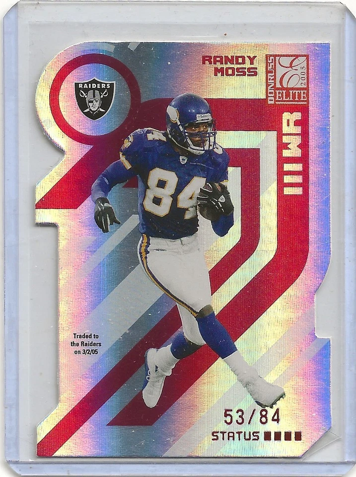 2005 DONRUSS ELITE FOOTBALL #53 RANDY MOSS STATUS DIE CUT #'D 53/84 !!!! - Image 1 of 1