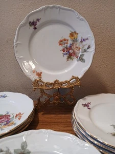 Piatti per insalata in pietra preziosa Maria Teresa, 73/4" 21917. Set di 12 fiori vari - Foto 1 di 6
